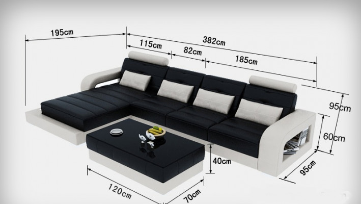 Ledersofa Bank Woonlandschap Hoekbank Hoekmeubel Design Moderne Bank L6008C