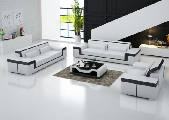 Sofaset 3+2 zits lederen bank bank fauteuil set Sofaset G8020D
