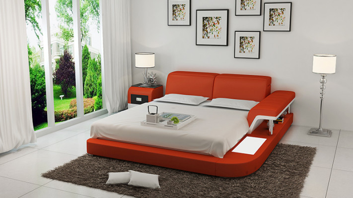 Ontwerper Bed Gestoffeerd bed Luxe bed Tweepersoonsbed Huwelijksbed Bedden 140/160/180 cm