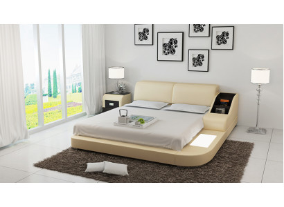 Polster Ontwerp Luxe Bed Bedden Leder Slaapkamer 140/160/180 LB8815