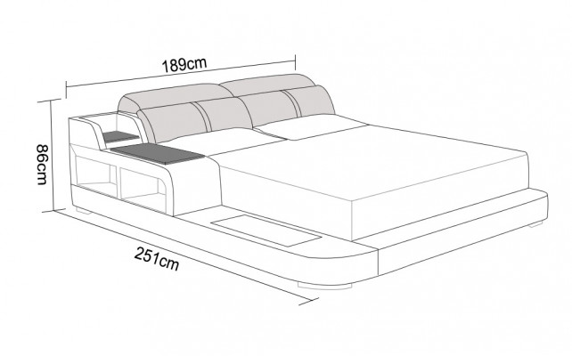Ontwerp Lederen Bed Luxe Gestoffeerde Bedden Dubbel Moderne Huwelijk 140/160/180 cm