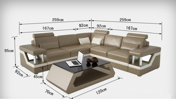 Leren bank Bank Woonlandschap Hoek Modern Decor Hoekbank Design Set