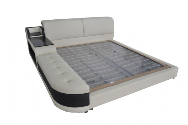 Ontwerp luxe bed gestoffeerde huwelijk moderne lederen hotelbedden 140/160/180/200.