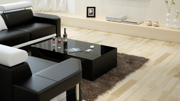 Lederen bank Bank Moderne bank Woonlandschap Hoekbank Set Decor Ontwerp