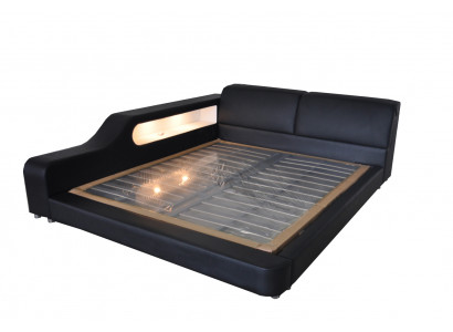 Ontwerp luxe bed gestoffeerd in leer huwelijk moderne hotelbedden 140/160/180/200.