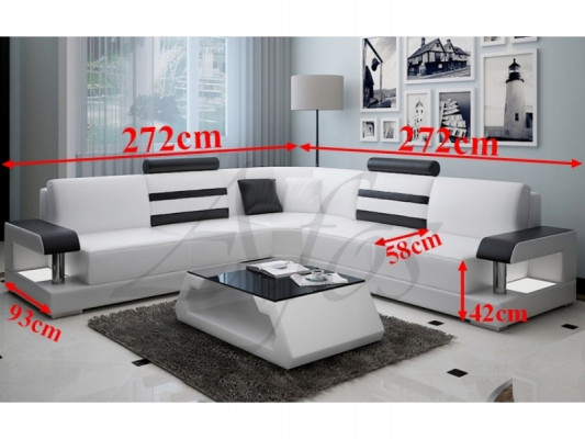 Woonlandschap Beklede Hoekbank Bankstel Set Landschap Leer Nieuw - 2723B