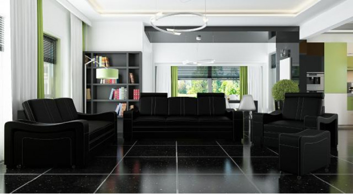 LEREN BANKSTEL DESIGN BANKSTEL BANKSTEL 3+2+1 BANKSTEL BANKSTEL BEKLEDINGSET