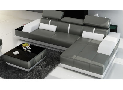 Moderne leren bank bankstel design woonlandschaps hoekbank set decor