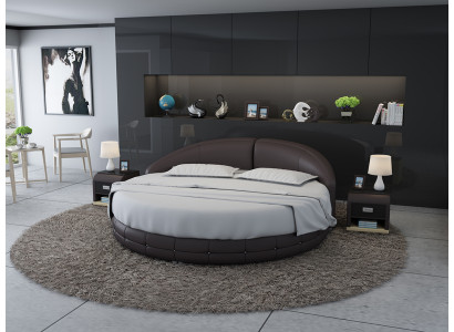 Rond bed ontwerp bed gestoffeerd designer bed gestoffeerd rond XXL luxe kingsize.