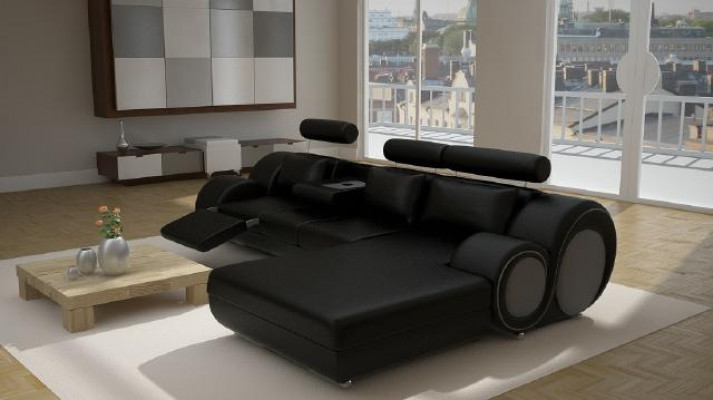 Designer set woonlandschap hoekbank bank bank bank leren bank bank nieuw