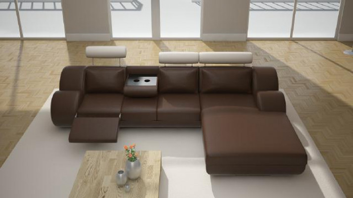 Designer set woonlandschap hoekbank bank bank bank leren bank bank nieuw