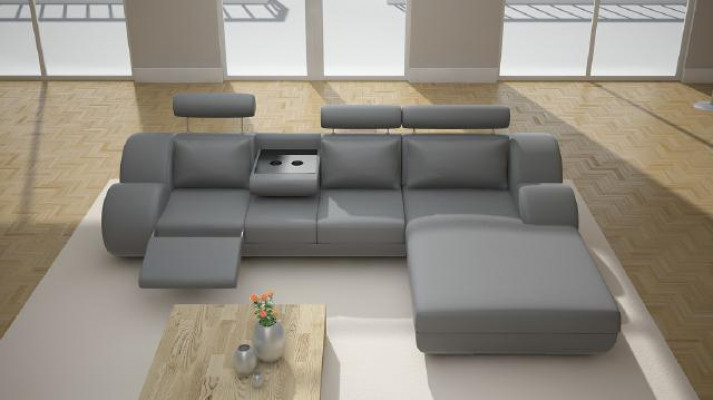 Designer set woonlandschap hoekbank bank bank bank leren bank bank nieuw