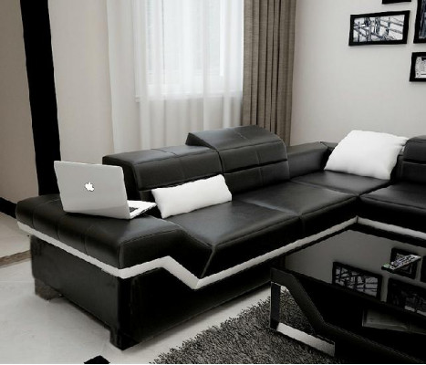 LEDEREN BANKSTEL XXL WOONLANDSCHAP BANKSTEL ONTWERPBANK HOEKBANK HOEKBANK MEUBELSET NIEUW