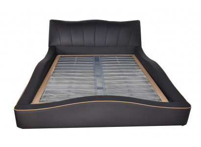 Luxe design leren bekleding hotelbedframe modern gestoffeerd bed