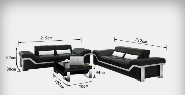 Leren bank Bank Bank Woonlandschap 3+3 set Design Modern Banken Nieuw