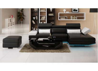 Leren hoekbank L-vorm bank woonlandschap decor hoekbank set modern design.