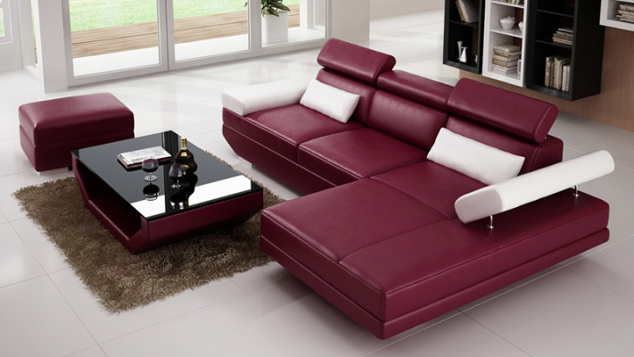 Leren hoekbank L-vorm bank woonlandschap decor hoekbank set modern design.