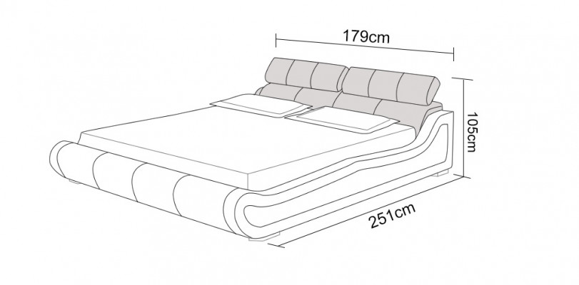 Luxe leren bed met USB-beklede bedden Dubbel Modern Huwelijk 140/160/180 cm