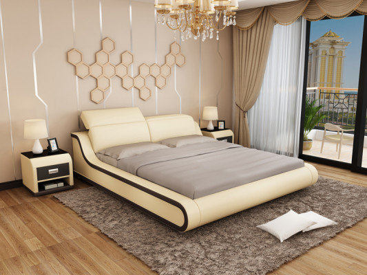 Bed met USB gestoffeerd bed Tweepersoonsbed Huwelijksbed Bedden 140/160/180 LB8835