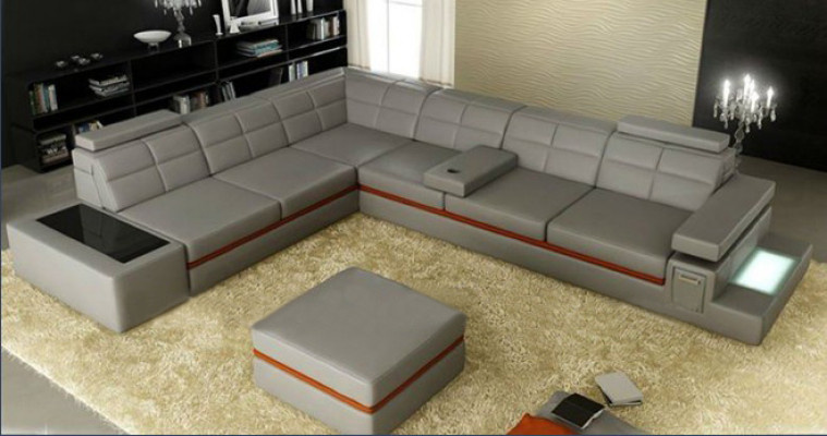Leren bank Bankstel Woonlandschap Hoekbank Hoekcombinatie Ontwerp Modern Sofa B2011