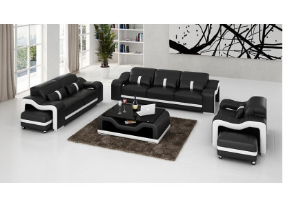 Ontwerp bankstel bank bekleding bankstellen leer modern 3+1 zits compleet set nieuw