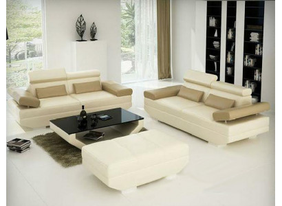 Woonlandschap bank bank bank bankstel stoffering set leer AlfredD