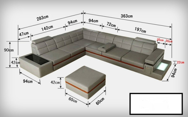 Leren bank Bankstel Woonlandschap Hoekbank Hoekcombinatie Ontwerp Modern Sofa B2011