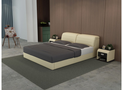 Lederen bed met USB-bekleding Bedden Luxe Tweepersoons Huwelijk 140/160/180 LB8827