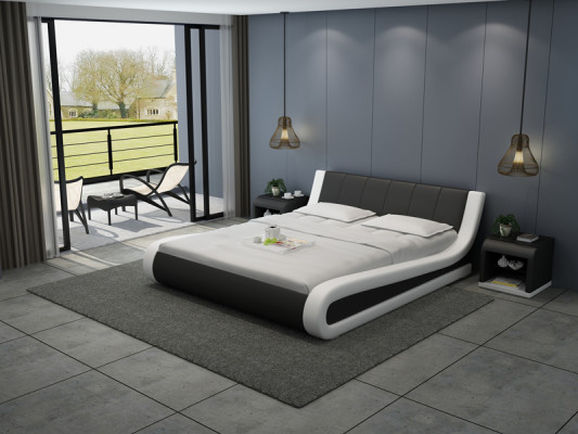 Leren bed design gestoffeerde bedden luxe dubbel hotelhuwelijk groot 140/160/180 cm.