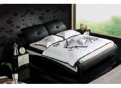Tweepersoons bedden met USB-leren designer echtelijke bedframe 1206