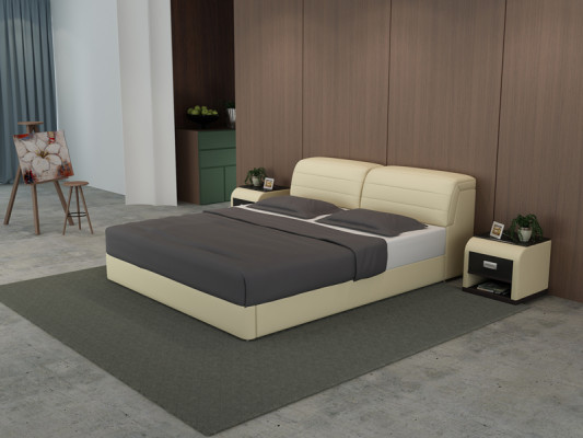 Leder Bed Design Gestoffeerde Bedden Luxe Tweepersoons Modern Huwelijk 140/160/180 LB8827