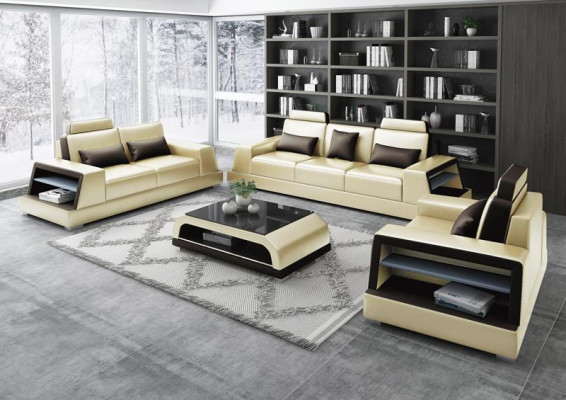 Multifunctionele bank Relax Bank Leren bekleding Driepersoons Designbank Nieuwe Bankstellen