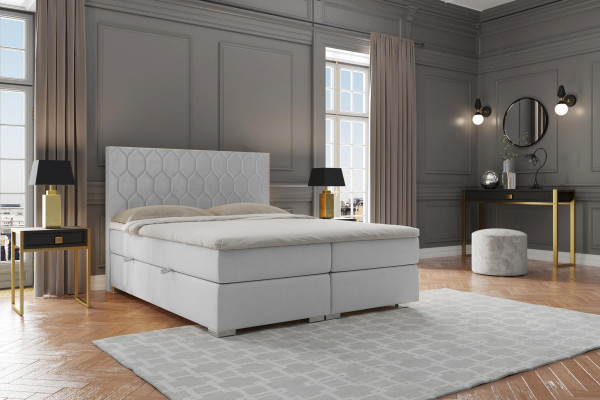 Boxspring bed Hotel Design Velvet Luxe Bedden Beklede Bedlade Functie Tweepersoons