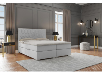 Boxspring bed Hotel Design Velvet Luxe Bedden Beklede Bedlade Functie Tweepersoons