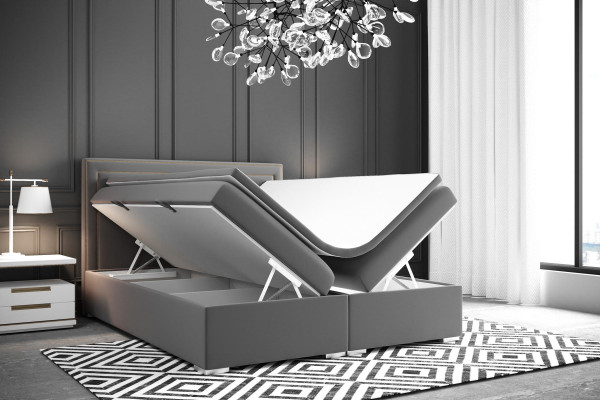 Boxspring Design Bed Hotel Tweepersoonsbedden Luxe Gestoffeerde Doos Functie Fluweel Nieuw