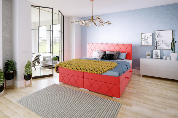 Uitstekend modern tweepersoons boxspringbed voor de slaapkamer.