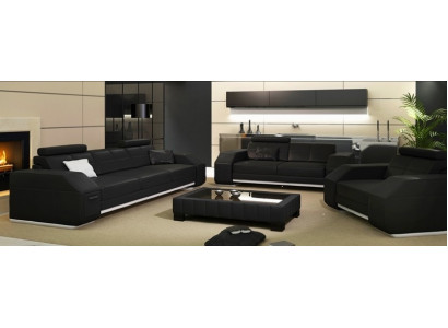 Ledersofa Sofaset 3+2+1 Leder Bank Bekleding Zit Designer Set JarksonS