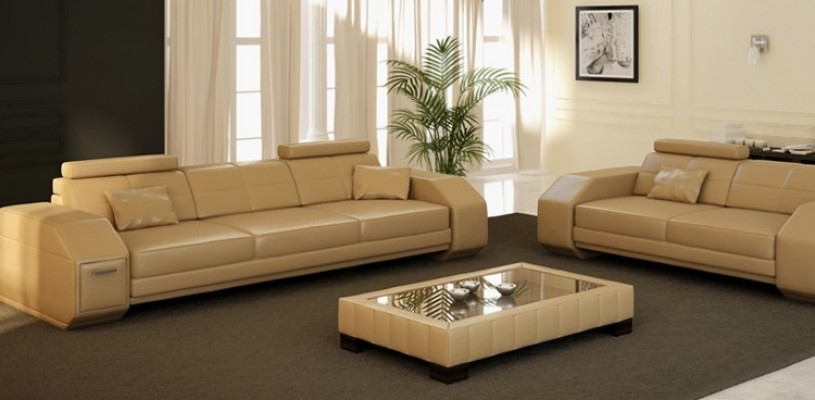 Ledersofa Sofaset 3+2+1 Leder Bank Bekleding Zit Designer Set JarksonS