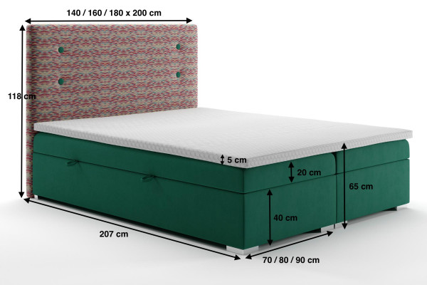 Boxspring Bed Functie Hotel Dubbel Compleet Set Topper Matras Bedden Doos