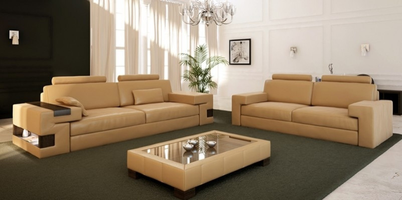 Sofa set, bank, bank, bekleding, zit, lederen set, woonlandschap, licht Nassau.