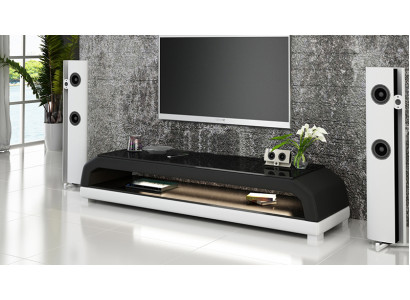 RTV TV Sideboard Leder Glas Tafel TV kast Tafel Lowboard Mo.G