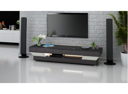 RTV TV dressoir Leder Glas Tabelle Fernsehschrank Tabelle Lowboard Mo.J