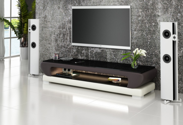 RTV TV-meubel Lederen Glas Tafel TV-kast Decor Tafel Designer