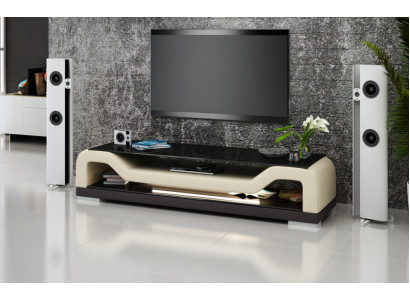 RTV TV Bijzettafel Lederen Glas Tafel TV Decor Kast Tafel Ontwerper