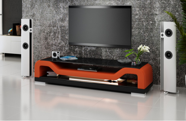 RTV TV Bijzettafel Lederen Glas Tafel TV Decor Kast Tafel Ontwerper