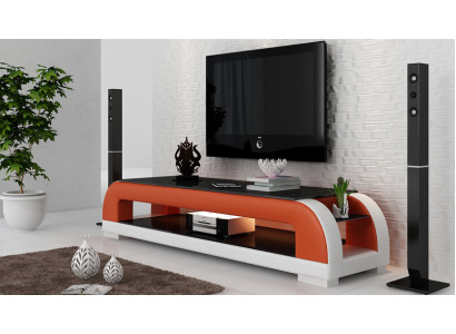 RTV-tv-meubel decor leer glazen tafel tv-kast Ontwerper