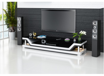 RTV TV Sideboard Leder Glas Tisch Fernseh Schrank Designer TS1003 TV meubel van leer, glas en tafel, tv-kast ontwerper TS1003