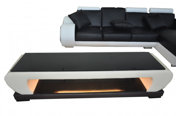 RTV TV-meubel LederTisch Designer Glazen Tafel TV-kast Nieuw Modern