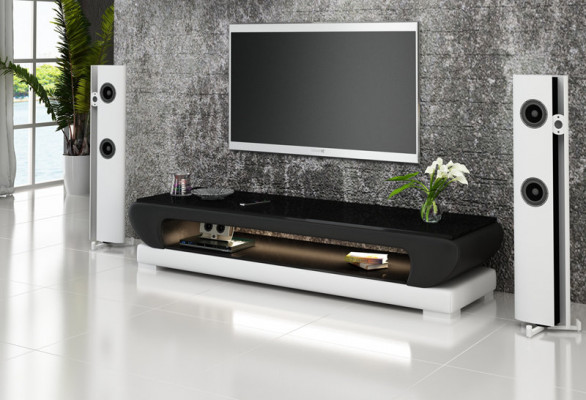 RTV TV-meubel LederTisch Designer Glazen Tafel TV-kast Nieuw Modern