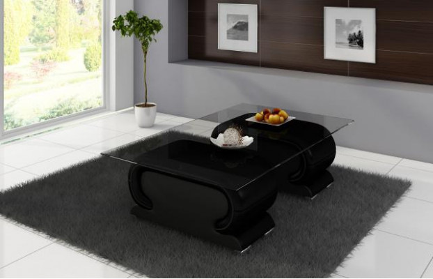 Ontwerper glazen tafel tafel gestoffeerde lederen tafel bank sofa leren tafels